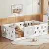 CAVINAS Kids Toddler Bed with Safety Guardrails,Twin/Full Size Floor Bed with Door,Montessori Bed for Bedroom,White - 2 of 4