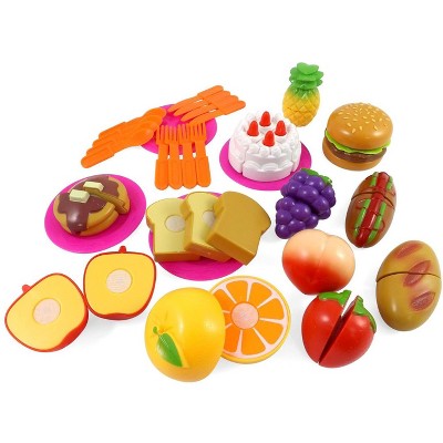 Kitchen Fun Cutting Fruits & Fast Food Playset For Kids