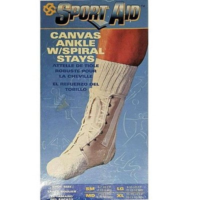 Sport Aid Canvas Ankle With Spiral Stays Medium Natural