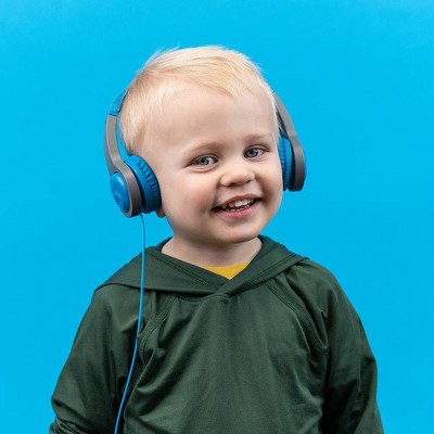 JBuddies Gen 2 Folding Kids Wired Headphones - Blue/Gray