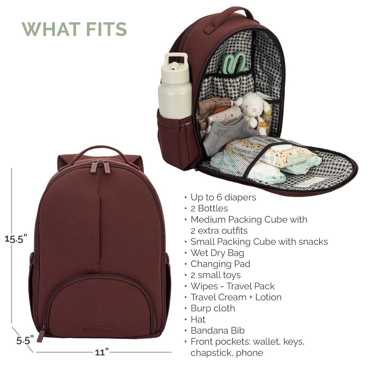 Parker Baby Co. Drift Neoprene Lite Diaper Backpack - thumbnail 4