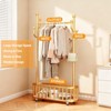 40” Metal Clothing Rack w/Wheels, Rolling Clothes Racks for Hanging Clothes w/Storage Shelf, Clothes Hanger Racks for Bedroom, Living Room - 3 of 4