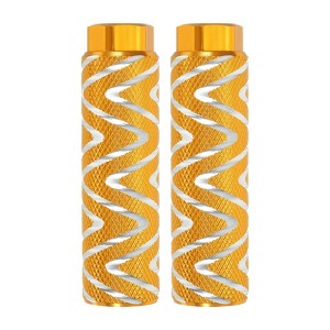 Unique Bargains Aluminum Alloy Anti-Skid BMX Mountain Dirt Cycling Fit 3/8 Inch Axles Rear Stunt Bike Pegs 2 Pcs - 1 of 3