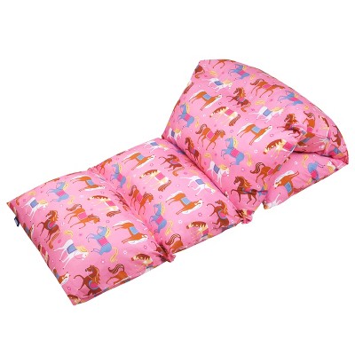 Pink Horses Microfiber Kids Pillow Lounger