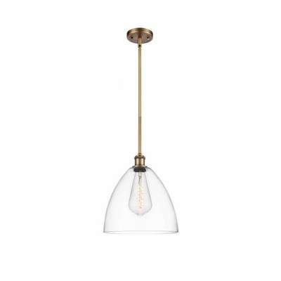 Bristol Glass - 1 Light Mini Pendant In Industrial Style-12.75 Inches Tall and 12 Inches Wide