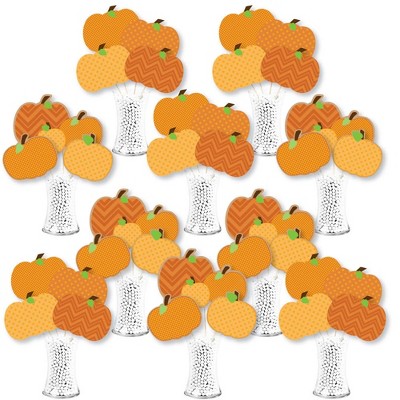 Big Dot of Happiness Pumpkin Patch - Fall, Halloween or Thanksgiving Thanksgiving Party Centerpiece Sticks - Showstopper Table Toppers - 35 Pieces