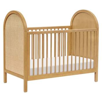 Babyletto Bondi Cane 3-in-1 Convertible Crib with Toddler Bed Kit - Honey/Natural Cane