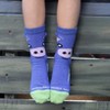 Joyful Purple Pig Socks (Ages 3-5) - Small (Ages 3-5) / Purple / from the Sock Panda - 2 of 3