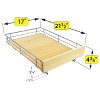 Lynk Professional 17"x21" Select Sliding Pull Out Cabinet Drawers Organizer Wood Chrome: Kitchen Storage, Ball Bearing Glides - 3 of 4