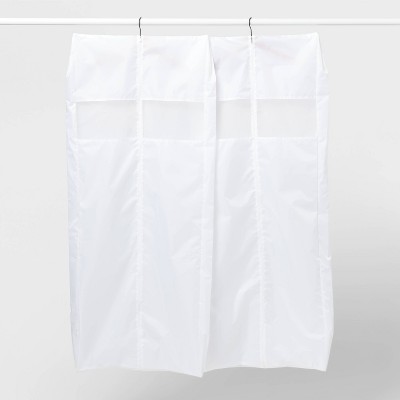 2pk Folded Garment Bag - Brightroom™: Suit Bag for Travel, Hanging Clothes, Off-White, Lightweight, Collapsible, 60" Length