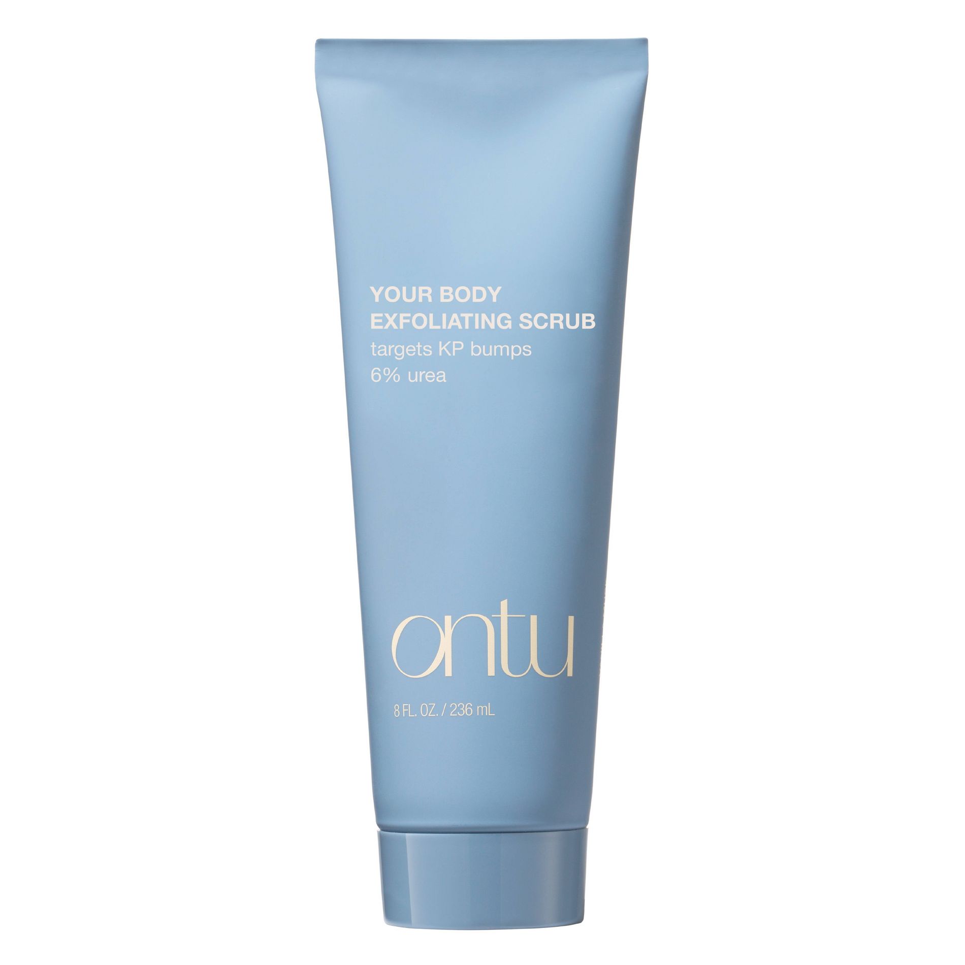 Ontu Body KP Exfoliating Sugar Scrub with 6% Urea - 8oz: Normal Skin, Vanilla Scent, Whole Body Application, Squeeze Bottle