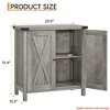 Sideboard Buffet Cabinet, Farmhouse Coffee Bar Cabinet, Credenza Storage Cabinets with 2 Doors and Adjustable Shelves,Small Accent Console Cabinets - 2 of 4