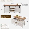 SinCiDo Lift Top Coffee Table, Farmhouse 48" Center Table w/ Lifting Platform, Hidden Storage Room, Adjustable Partition, & Arched Sliding Door - 3 of 4