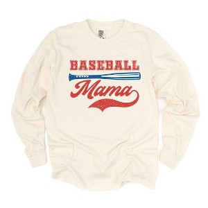 Simply Sage Market Women's Baseball Mama Grunge Long Sleeve Garment Dyed Tee - 1 of 1
