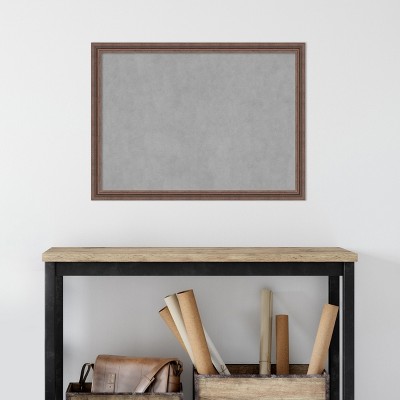 Distressed Rustic Brown Wood Framed Magnetic Board 30 x 22 in