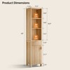 Karl Home Oak Freestanding Cabinet With Drawer With Door Bookcase - 3 of 4