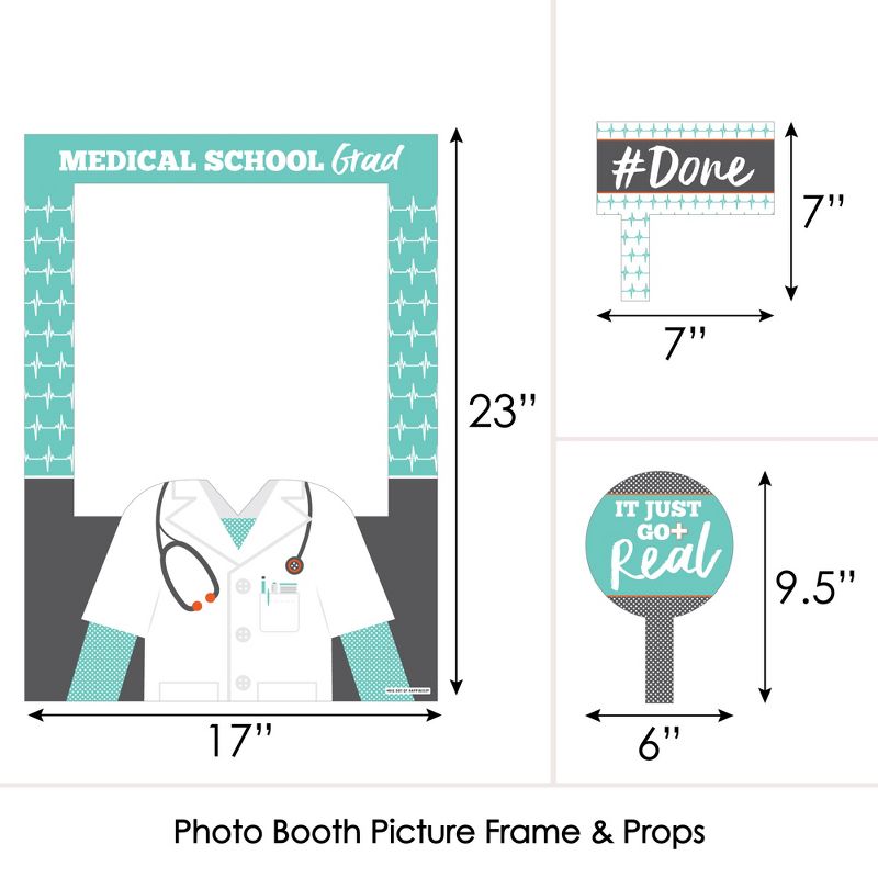 Big Dot of Happiness Medical School Grad - Doctor Graduation Party Selfie Photo Booth Picture Frame and Props - Printed on Sturdy Material, 5 of 8