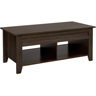 Yaheetech Lift Top Coffee Table with Storage & 2 Open Shelves for Living Room, Reception Room, Office