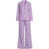 Lands' End Women's Cotton Poplin 2 Piece Pajama Set - Long Sleeve Top and Pants - 3 of 3