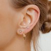 Gold Earrings for Women, 14k Gold Plated Dangle Huggie Earrings for Women Trendy Dainty Gold Hoop Earring Stacks Pearl Chain Drop Cartilage - 4 of 4