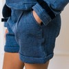Hope & Henry Girls' Cuffed Fleece Dress Short, Kids - 3 of 4