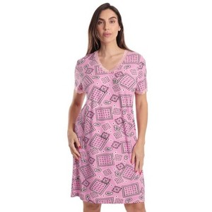Just Love Short Sleeve Nightgown for Women – Cozy, Lightweight Sleepwear with Classic Design - 1 of 3