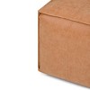 NicBex Large Square Coffee Table Pouf Ottoman Footstool for Living Room, Bedroom, Distressed Brown - 3 of 4