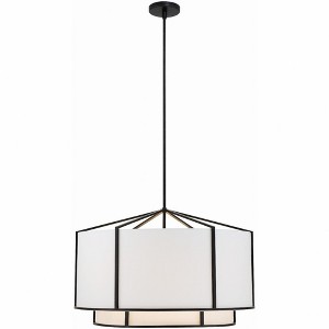 Crystorama Lighting Carlyn 6 - Light Chandelier in  Black - 1 of 3