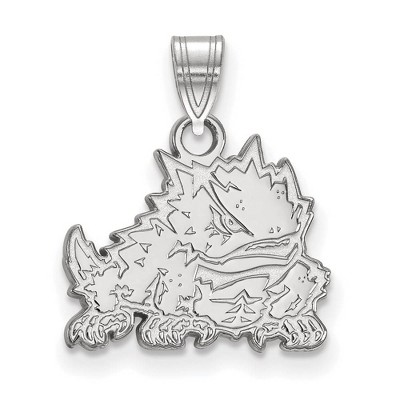 Black Bow Jewelry 14k White Gold Texas Christian Horned Frogs NCAA Small Pendant