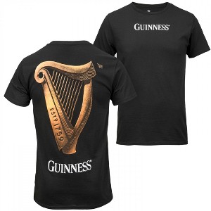 Adult Guinness Harp Logo Front and Back Print T-Shirt - 1 of 4