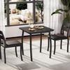 3 Piece Dining Table Set for 2, Small Kitchen Table Set with 2 Upholstered Chairs and Metal Frame & Wood Tabletop, Apartment, Home Kitchen - 4 of 4