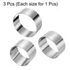 Unique Bargains Stainless Steel Seamless Nonstick Mirror Coating Round Cake Ring 3 Pcs - 3 of 4