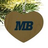 California State University Monterey Bay Secondary Logo Heart Love Wood Christmas Tree Holiday Ornament - 2 of 3