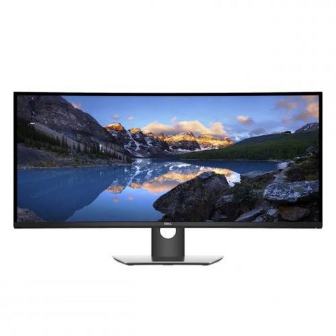 Dell Ultrasharp 37 5 Curved Monitor Black Silver Led Back Lit 3840 X 1600 Wqhd Resolution Flicker Free Screen W Comfortview Target