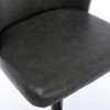 GDFStudio Temple Faux Leather Upholstered Swivel Adjustable Height Bar Stool with Tufted Back (Set of 2) - 3 of 4