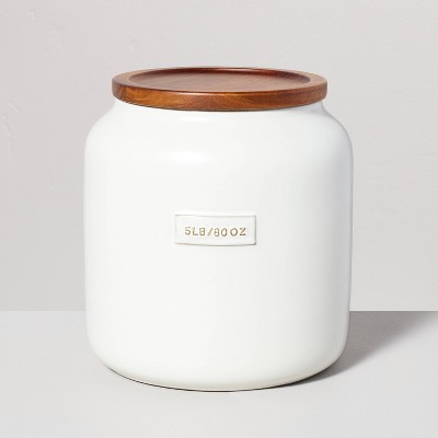 Large 125oz Glass & Wood Storage Canister - Hearth & Hand™ With Magnolia :  Target