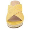 Allegra K Women's Espadrilles Wedges Slide Wedge Sandals - 2 of 4
