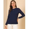INSPIRE CHIC Women's Chiffon Semi Sheer Keyhole Neck Elegant Work Blouse - 2 of 4