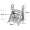 Foldable 3-Step Toddler Stool with Handles, Adjustable Kids Step Stool for Bathroom Sink, Kitchen Counter & Potty Training, Anti-Slip Nursery Ladder - 2 of 4