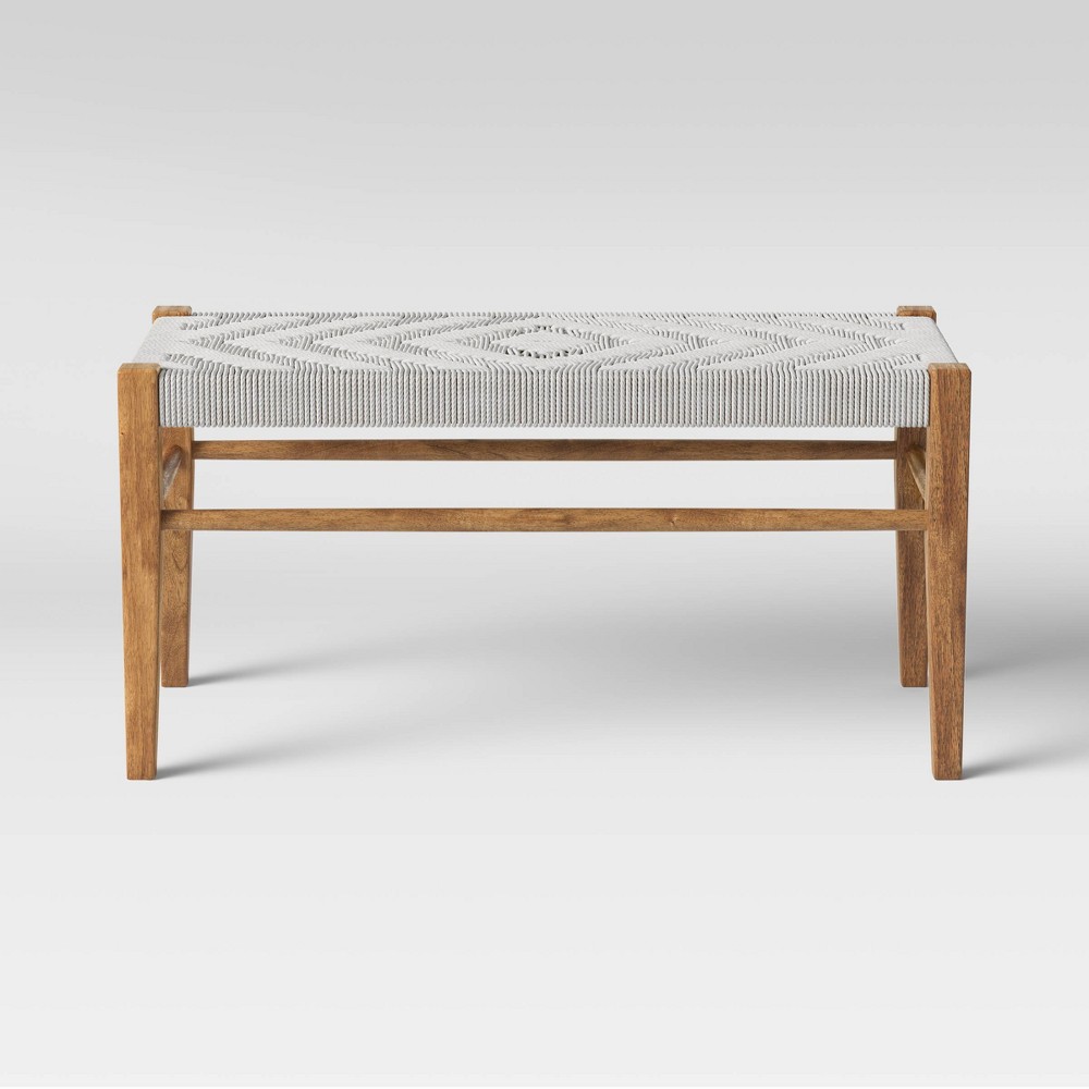 Photos - Chair Lumarco Woven Bench Natural - Threshold™