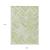 Green And Ivory Geometric Washable Indoor Outdoor Area Rug - 3 of 4