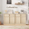 62.4" Sideboard Buffet - 4-Drawer Storage Cabinet for Kitchen, Dining Room & Living Room - 3 of 4