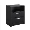Prepac 21.75" Wide Studio Essentials 2 Drawer Nightstand Black - 2 of 4