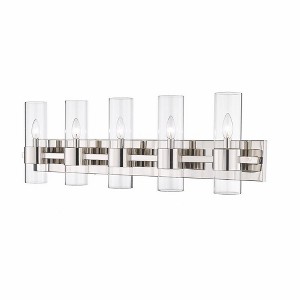 Lawson 5-Light Brushed Nickel Linear Vanity Light - Modern Minimalist Design - 1 of 4