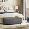 Whizmax Storage Ottoman Bench, Mid-Century Modern Storage Bench for Bedroom, Synthetic Leather with Stitching, Safety Hinges, Loads 680 Lb - 4 of 4