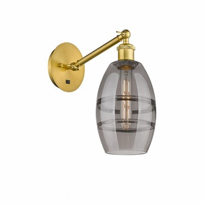 Vaz - 1 Light Arm Adjusts Up and Down Wall Sconce In Industrial Style-8.13 Inches Tall and 5.88 Inches Wide