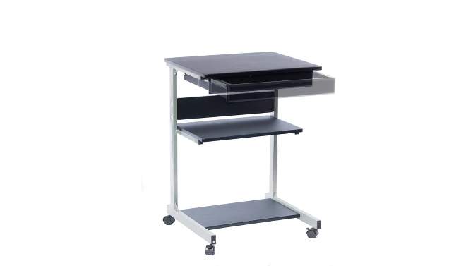 Rolling Laptop Cart with Storage Black - Techni Mobili, 2 of 11, play video