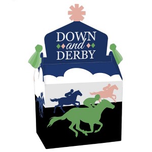 Big Dot of Happiness Kentucky Horse Derby - Treat Box Party Favors - Horse Race Party Goodie Gable Boxes - Set of 12 - 1 of 4
