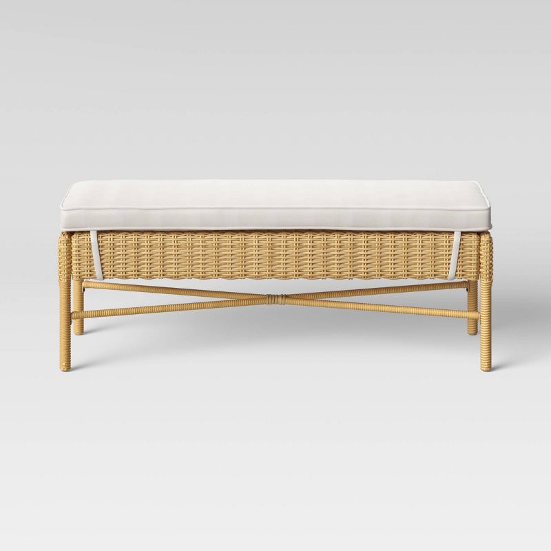 Eliot Closed Weave Patio Dining Bench - Threshold&#8482;, 3 of 7