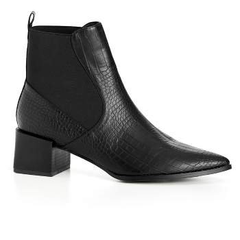 Women's Wide Fit Eden Ankle Boot - Black | CITY CHIC